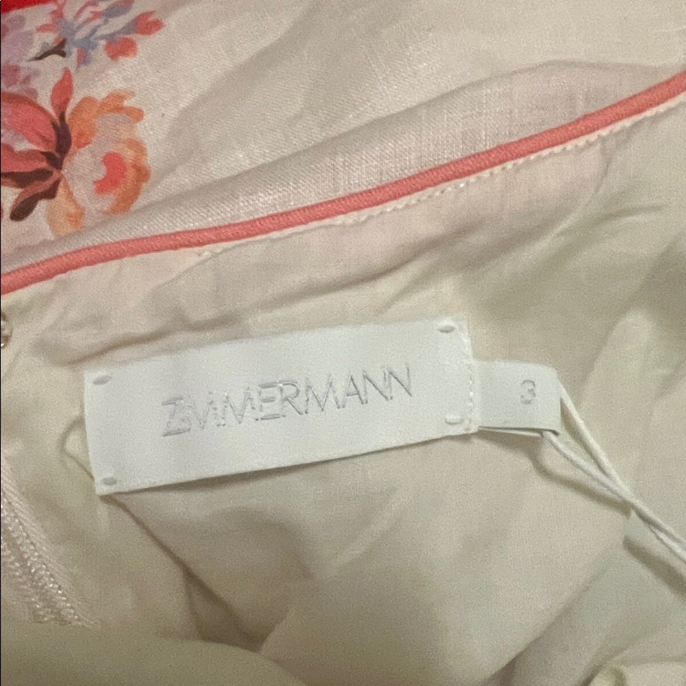 Zimmermann Cream and Pink Floral Dress - Picture 4 of 6